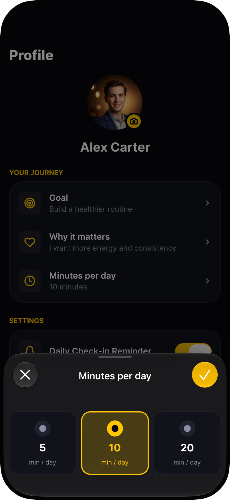 Mood check-in in Mentbot